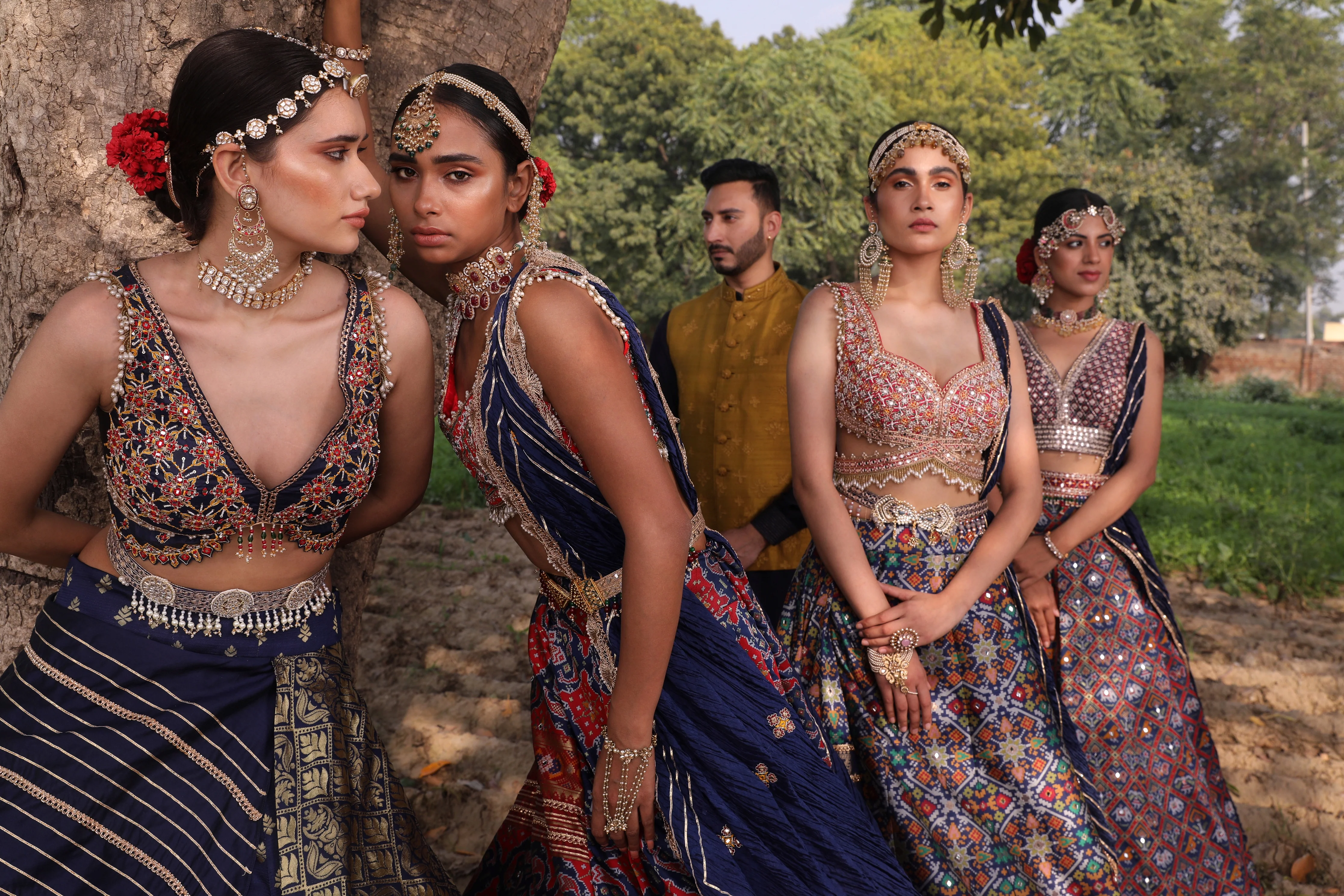 Blue Patola Silk Lehenga - Image 3