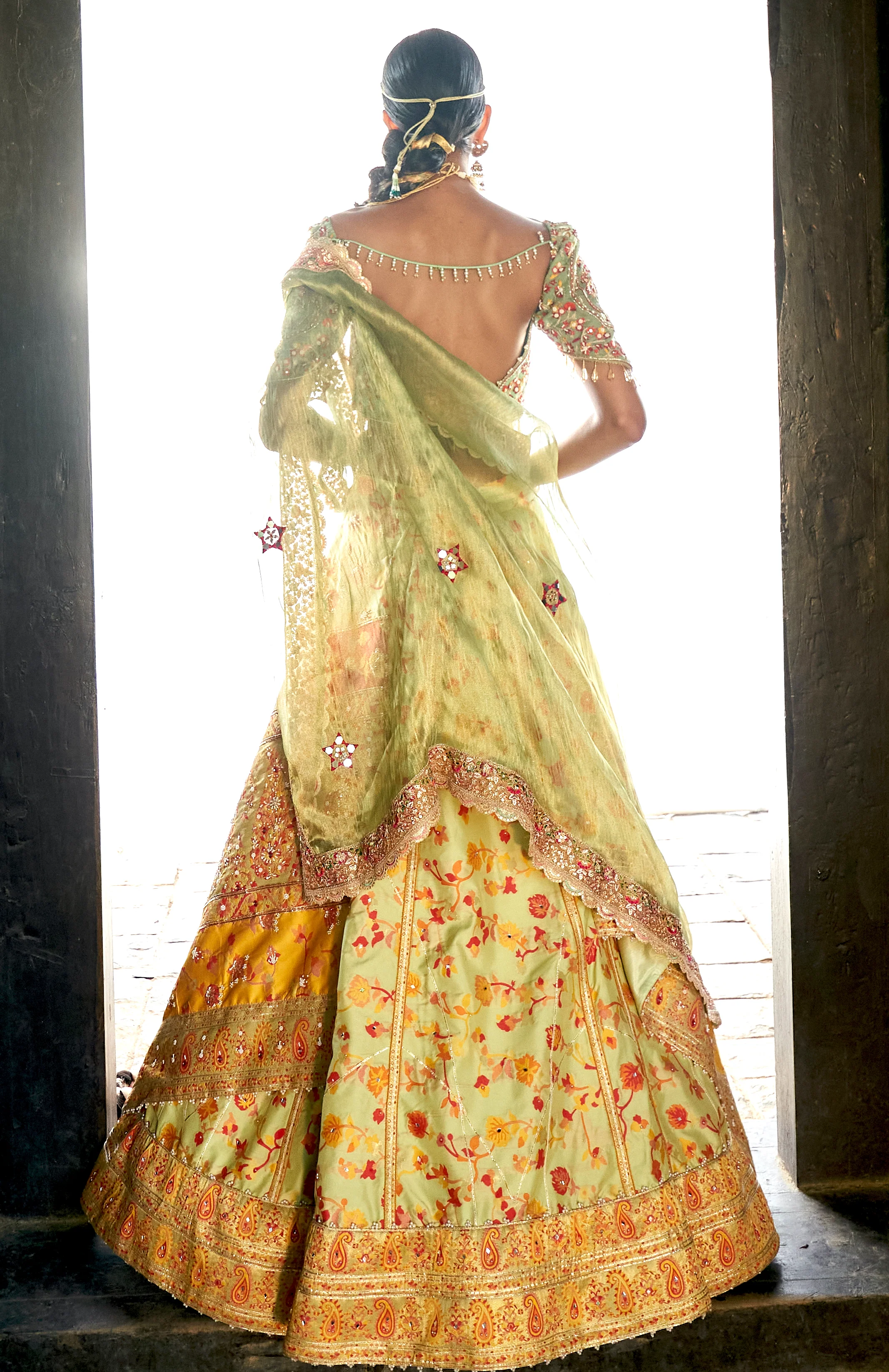 Pista kani Embroidered Lehenga - Image 4